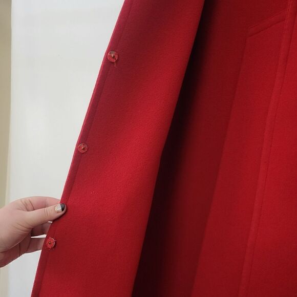 ❤️Vintage Adele Simpson ILGWU Red Coat - Picture 3 of 16